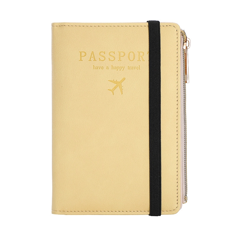 Unisex Letter Airplane Pu Leather Zipper Hidden Buckle Wallets