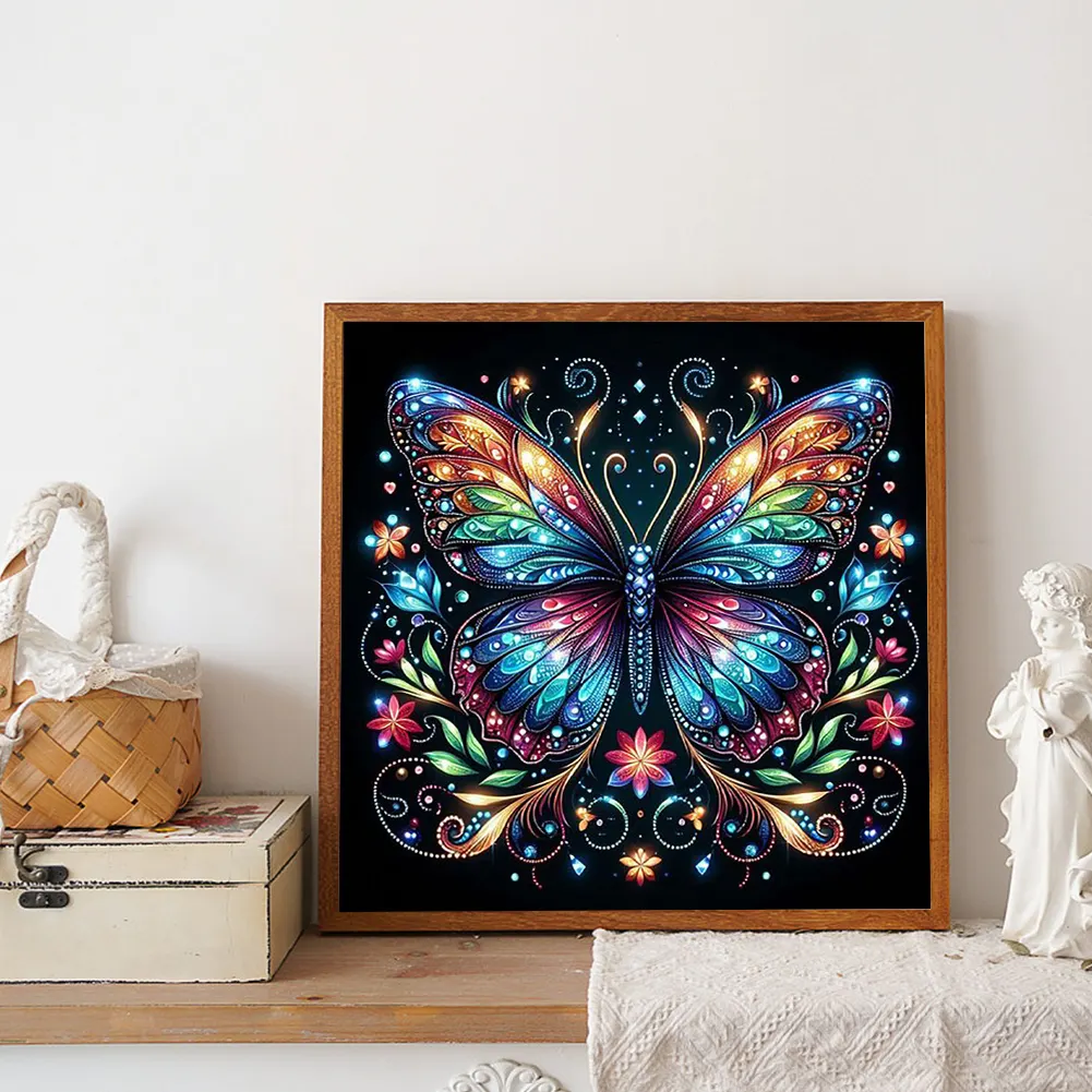 Diamond Painting - Full Round Drill - Butterfly(Canvas|40*40cm)