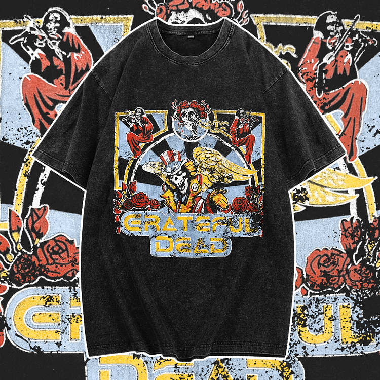 Davidhawaii100% Cotton Casual Trendy Street Skull T-shirt- 100% Cotton