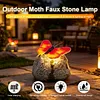 Solar Butterfly Garden Statue Waterproof Imitation Stone Landscape Light for Outdoor Yard Patio Decor for Women Mom Grandma