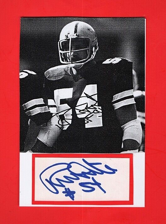 1975-88 RANDY WHITE-DALLAS COWBOYS 4X6 AUTOGRAPHED CUT W/Photo Poster painting-HOF