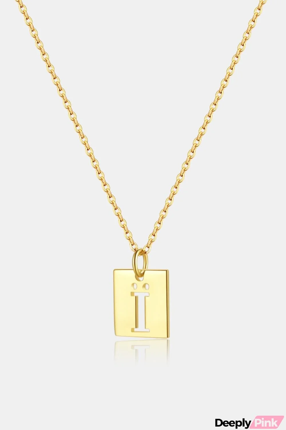Cutout Rectangle Pendant Necklace