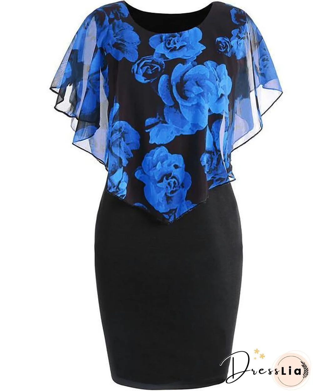 Women's Bodycon Short Mini Dress - Sleeveless Floral Flower Print Spring Spring & Summer Plus Size Hot Elegant Going out Floral Blue Red Blushing Pink S M L XL XXL 3XL 4XL 5XL Black Dresses