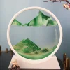 Round quicksand painting living room hourglass glass decoration landscape painting office creative decoration
