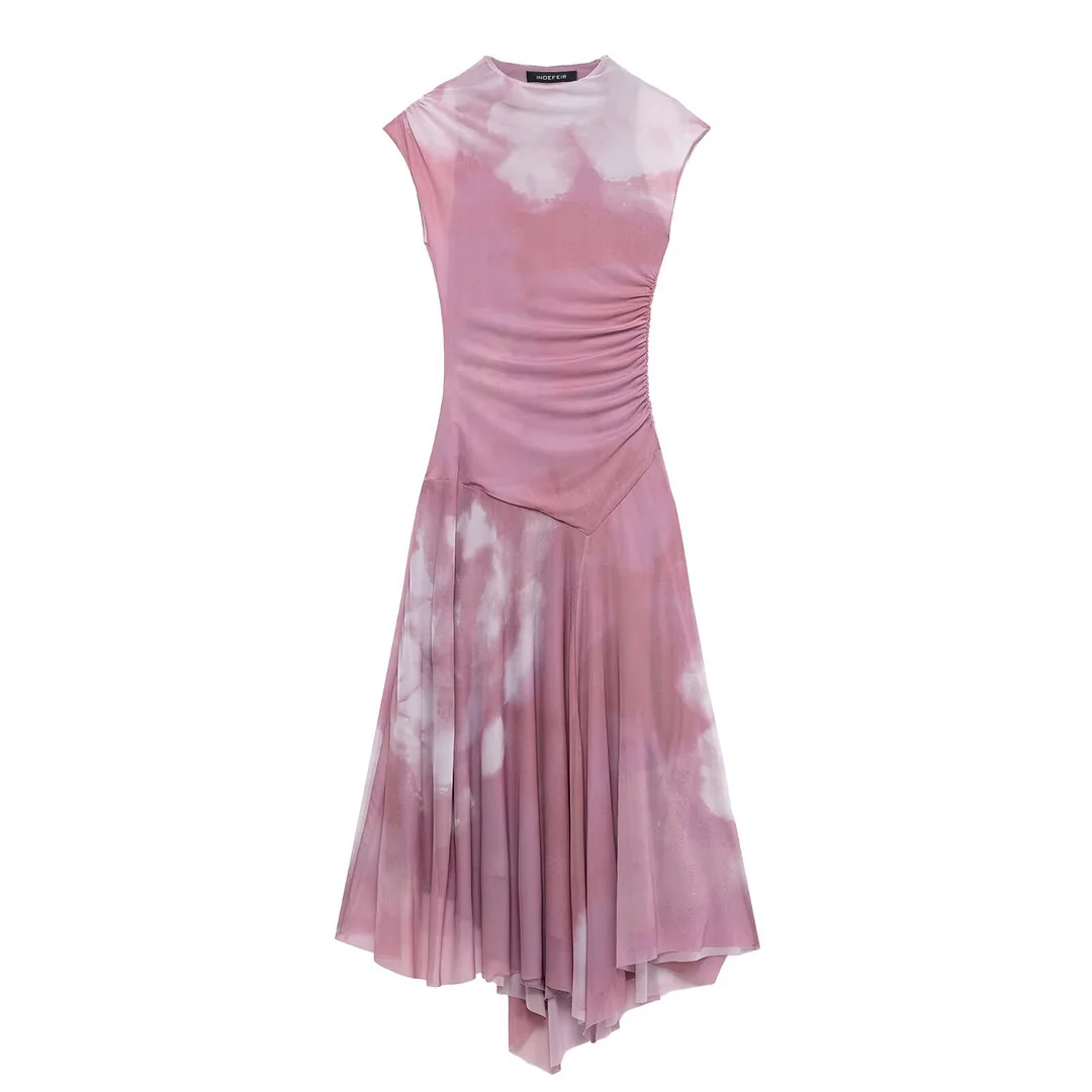 Nigikala Nigikala Spring And Summer New Women's Fashion Sexy Hottie Net Sleeveless Dress 5039311