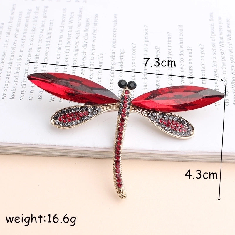 Shiny Dragonfly Alloy Inlay Zircon Women’s Brooches