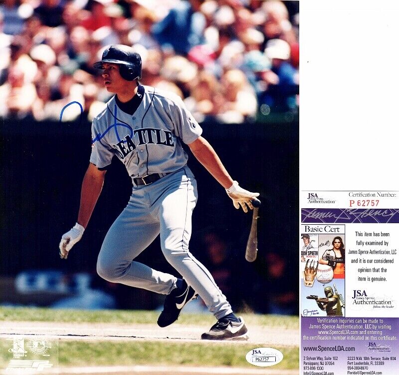 Alex Rodriguez Signed - Auto Seattle Mariners 8x10 inch Photo Poster painting - JSA Certificate