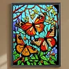 Peinture Sur Verre Papillon Compl&egrave;te Rond Diamant Peinture 30X40CM