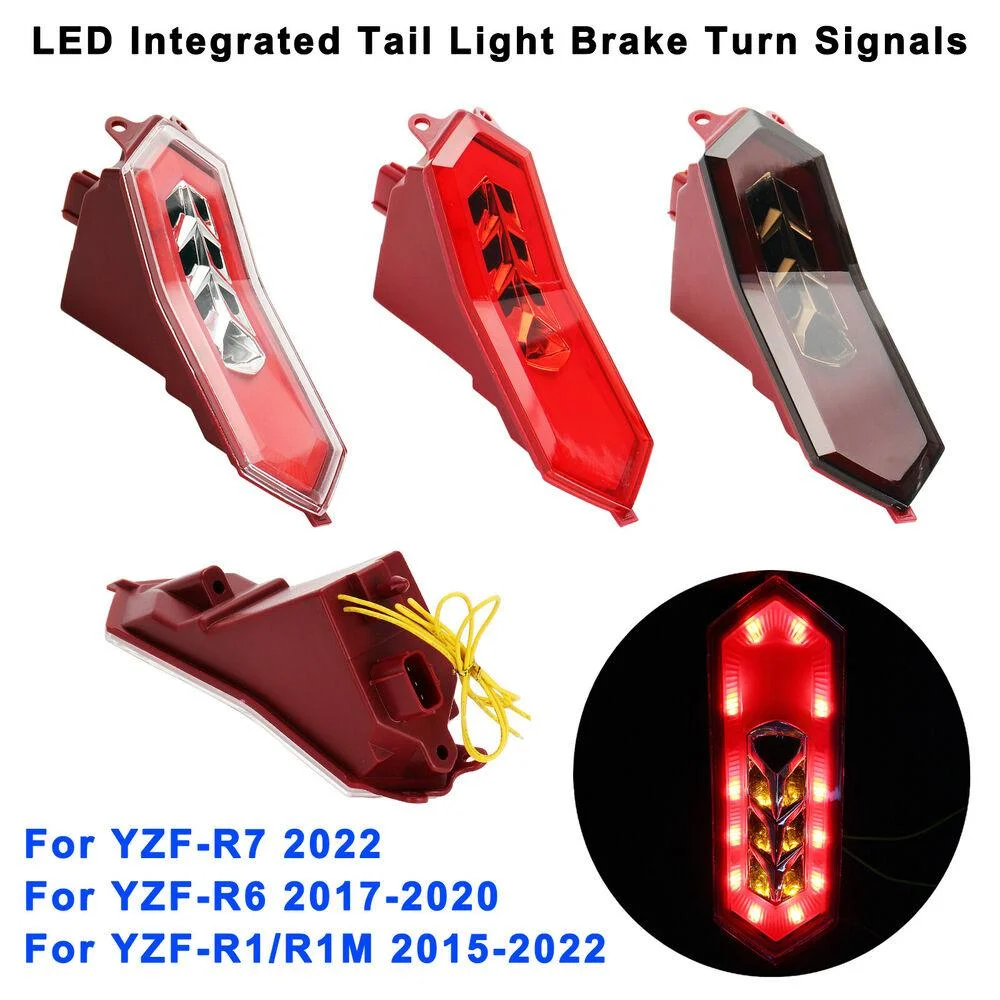 LED Taillight For Yamaha YZF-R6,R1/R1M/R1S,R7 15-22 w/Turn Signals