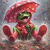 Frog Umbrella-11CT Stamped Cross Stitch 40*40cm/15.75*15.75in tapestrymarket
