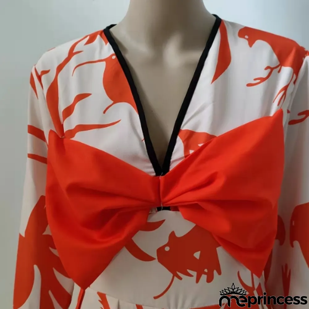 Women's Jumpsuit Dress Fashion Sexy Print Dress