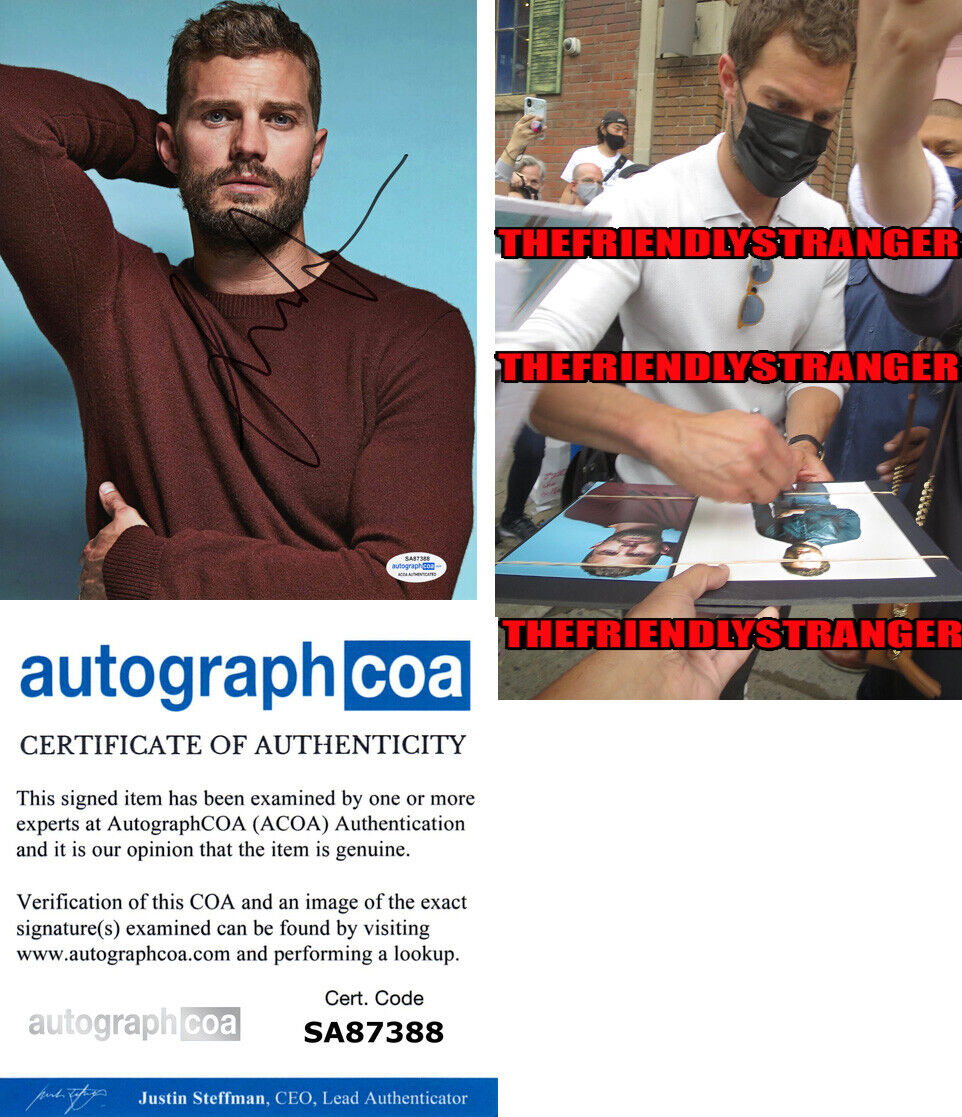 JAMIE DORNAN signed 8X10 Photo Poster painting e PROOF - SEXY Hot FIFTY SHADES Belfast ACOA COA