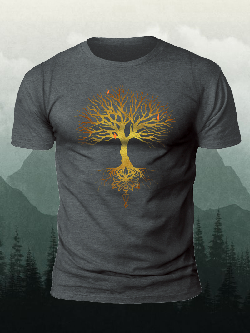Men's Gold Pine Short-Sleeved Shirt