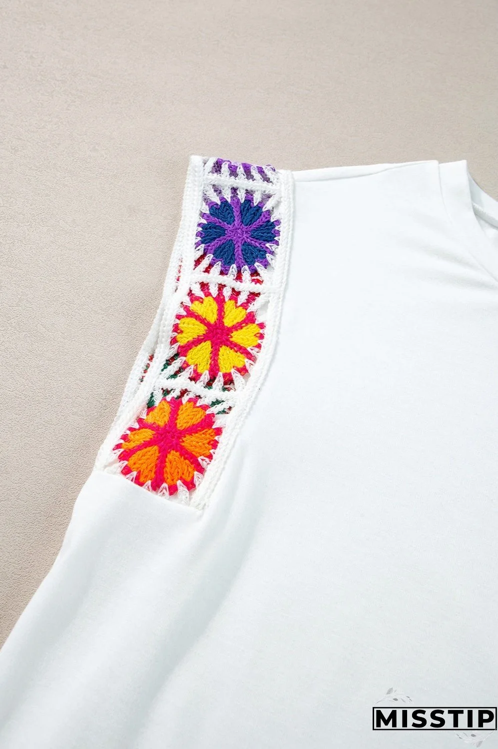 Round Neck Cap Sleeve Top