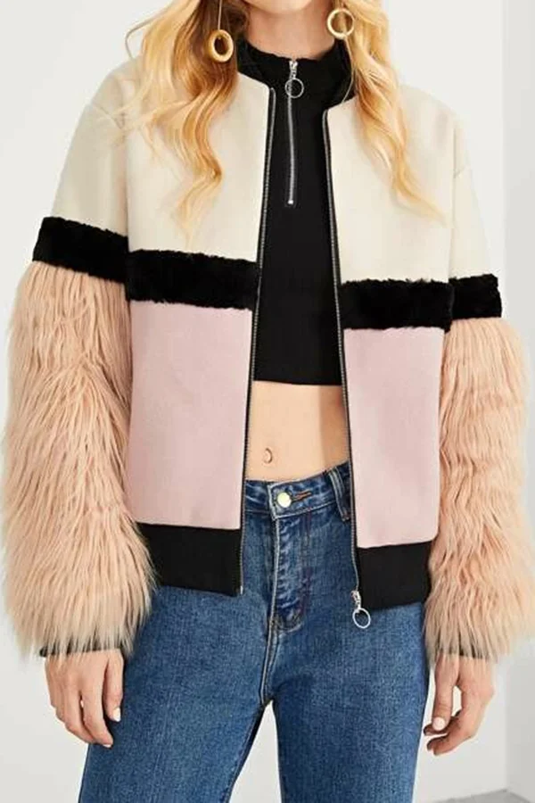 Wool Sleeve Multi Color Coat