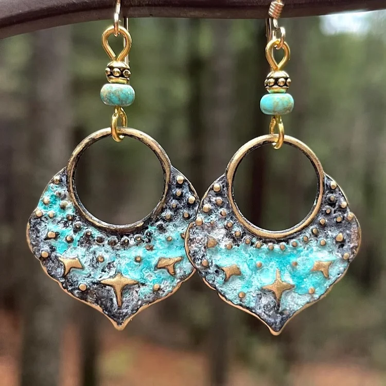 Vintage Shaped Turquoise Earrings