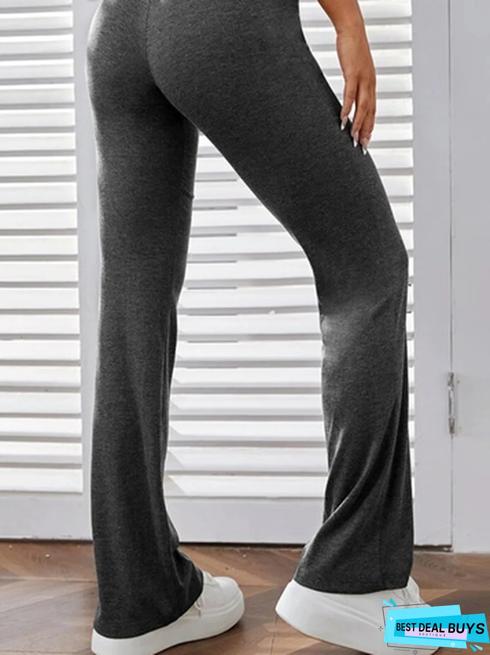 Casual Plain Jersey Loose Sweatpants