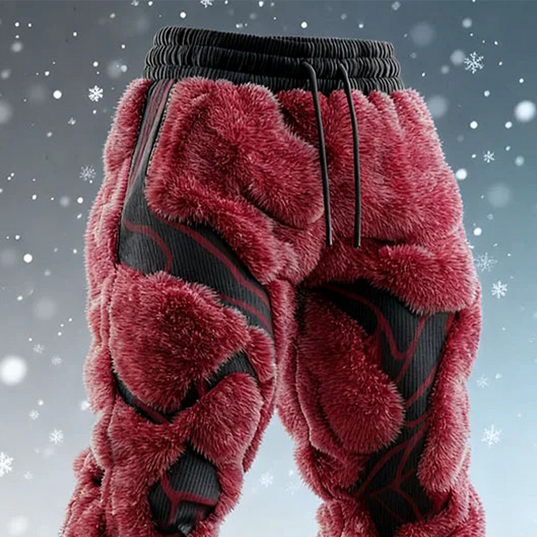 3D Print Christmas Ugly Sweater Men's Muscle Line Art Cozy Pants-inspireuse