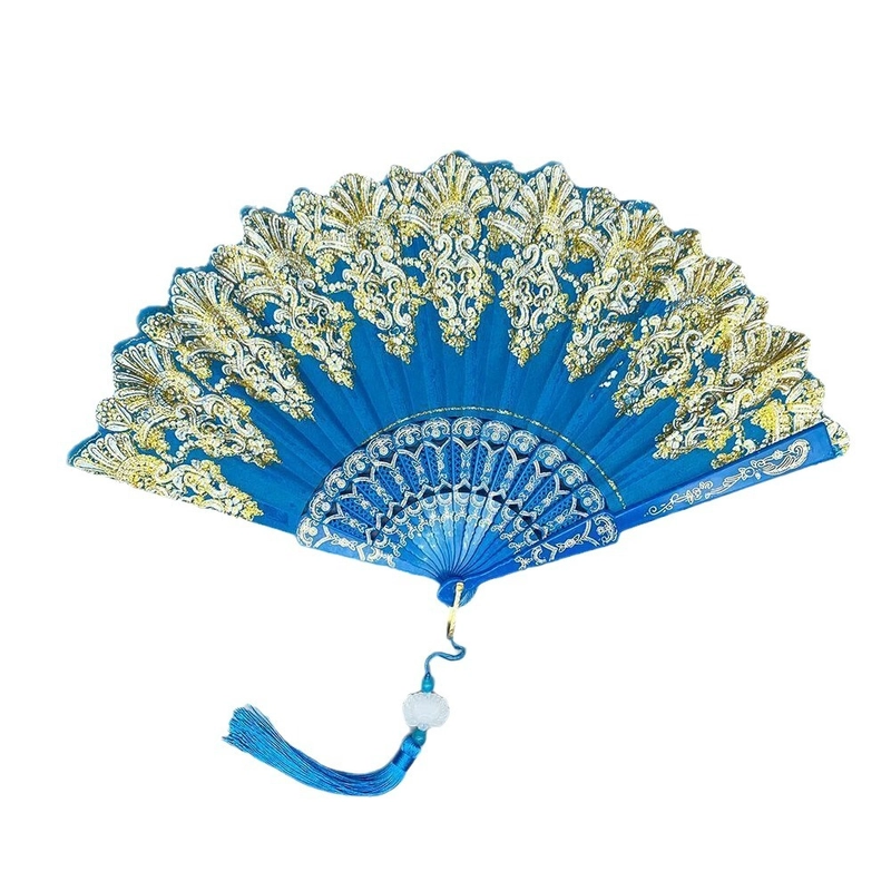 Single Flower Folding Fan Chinese Style Fan Dance Fan Wing Chun Fan Plastic Hanfu Fan European Style Fan Folding Fan
