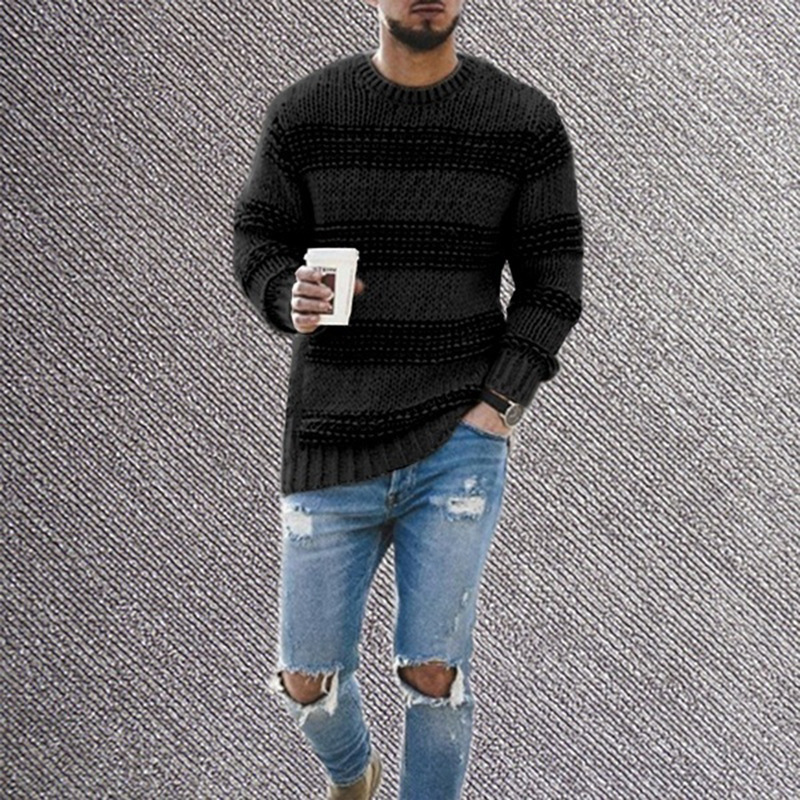 Men's Fashion Long Sleeve Round Neck Casual Sweater