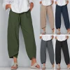 neuvi&egrave;me pantalon d&eacute;contract&eacute; en coton et lin