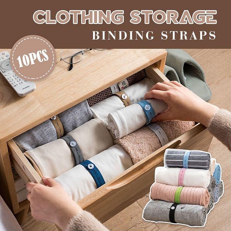 10PCS Clothing Storage Binding Straps