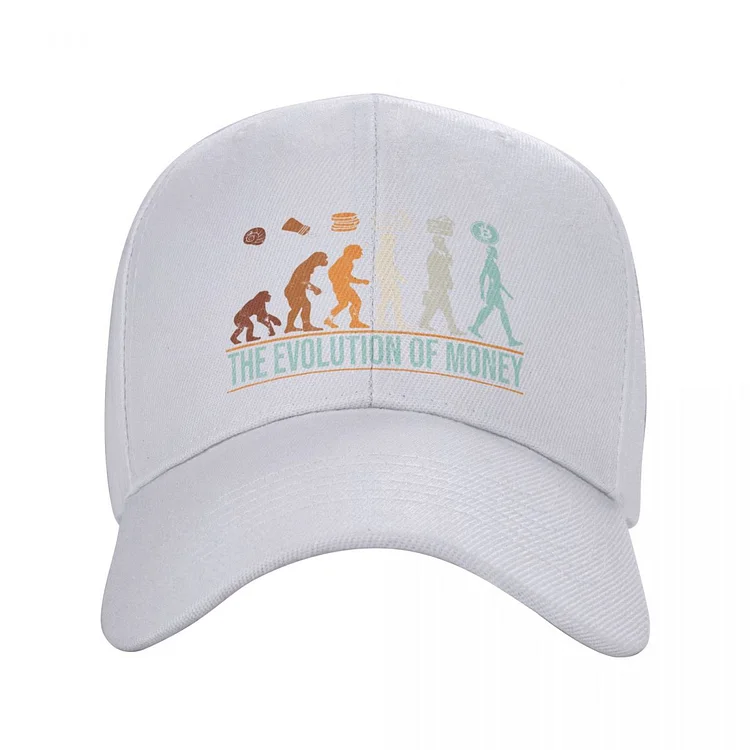 Classic Evolution Of Money Bitcoin Baseball Cap Men Women Breathable BTC Crypto Coins Dad Hat Sun Protection