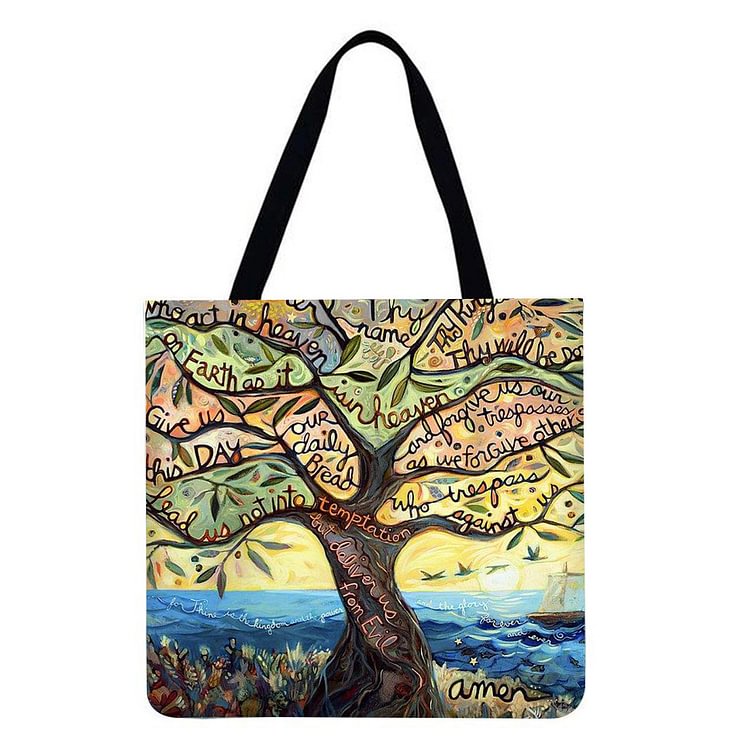 【ONLY 1pc Left】Linen Tote Bag - Tree