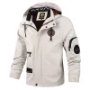 Men's Casual Jacket Parka Autumn and Winter Hooded Men's Coat Solid Color Outdoor