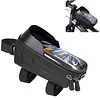 PU Hard Shell Bicycle Front Frame Bag Waterproof Touch Screen Handlebar Holder
