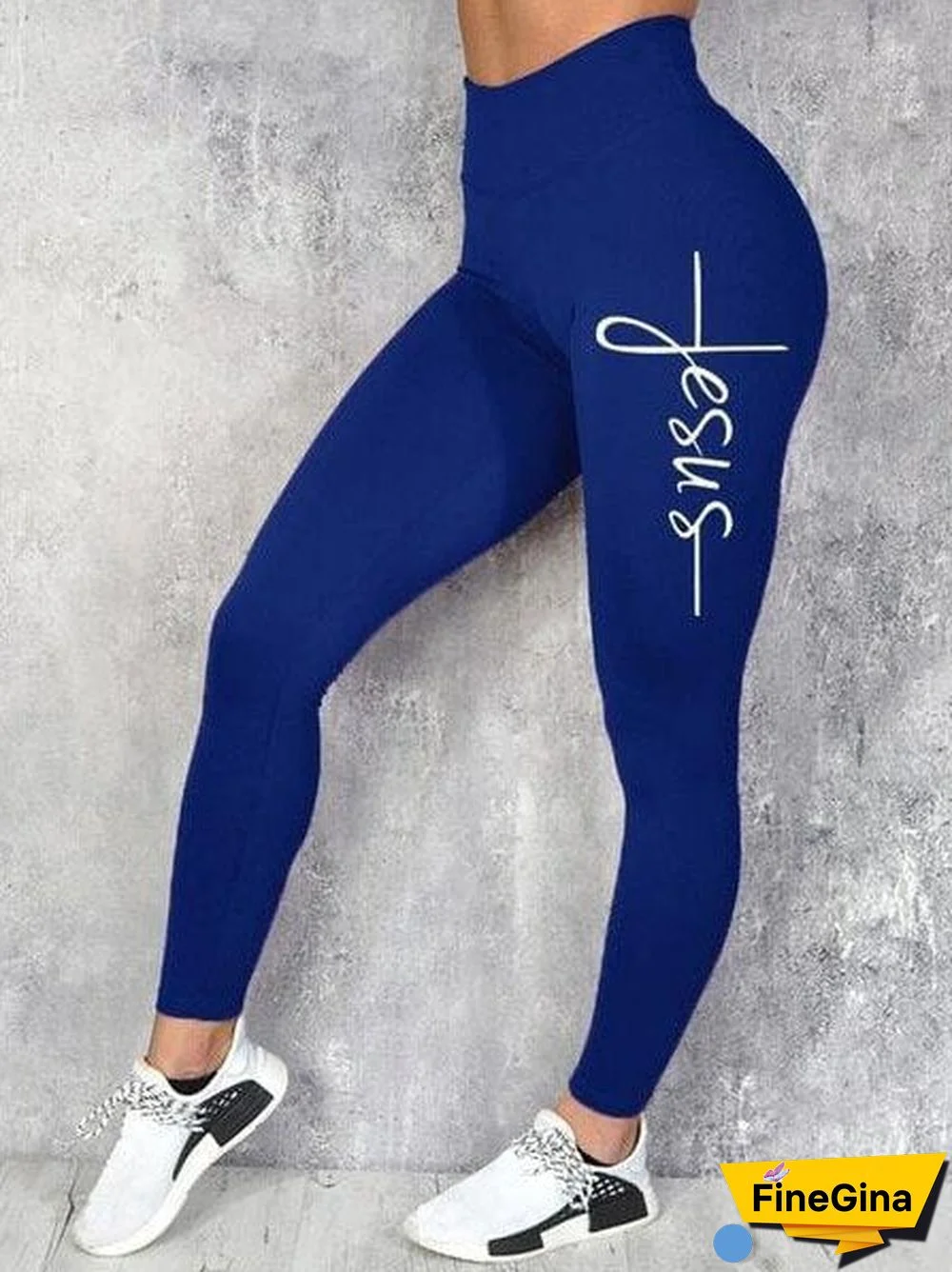 Women's Jesus Printed Yoga Pants