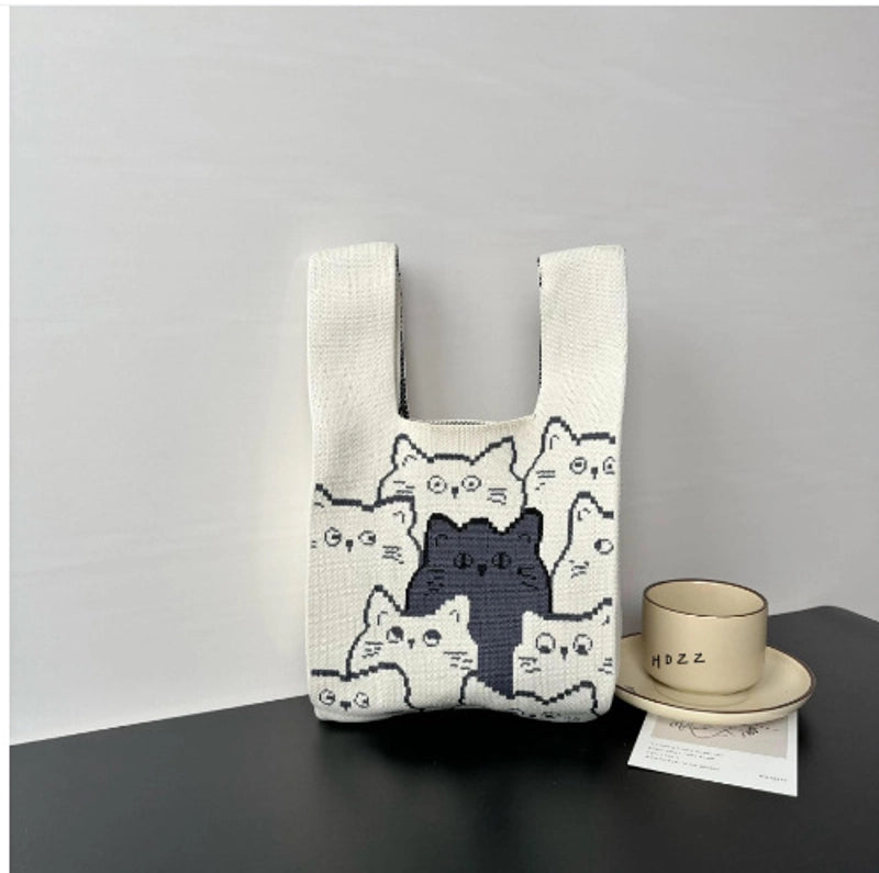 Women’s Large Polyester Letter Color Block Streetwear Square Open Shoulder Bag