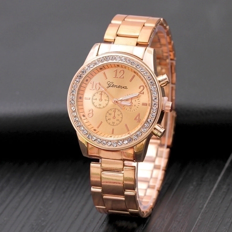 Glam Solid Color Horseshoe Buckle Quartz Women’s Watches