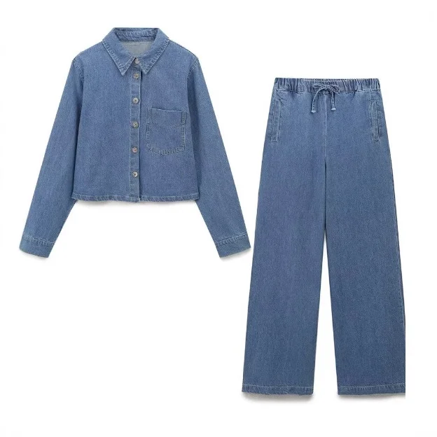 Nigikala Nigikala Women's Explosive Casual Long-Sleeved Denim Shirt