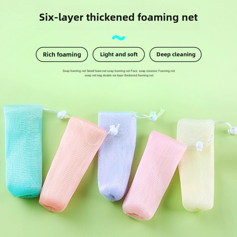 Thickened Foaming Net Six-layer Thickened Six-layer Foaming Net Soap Net Soap Bag Soap Storage Bag