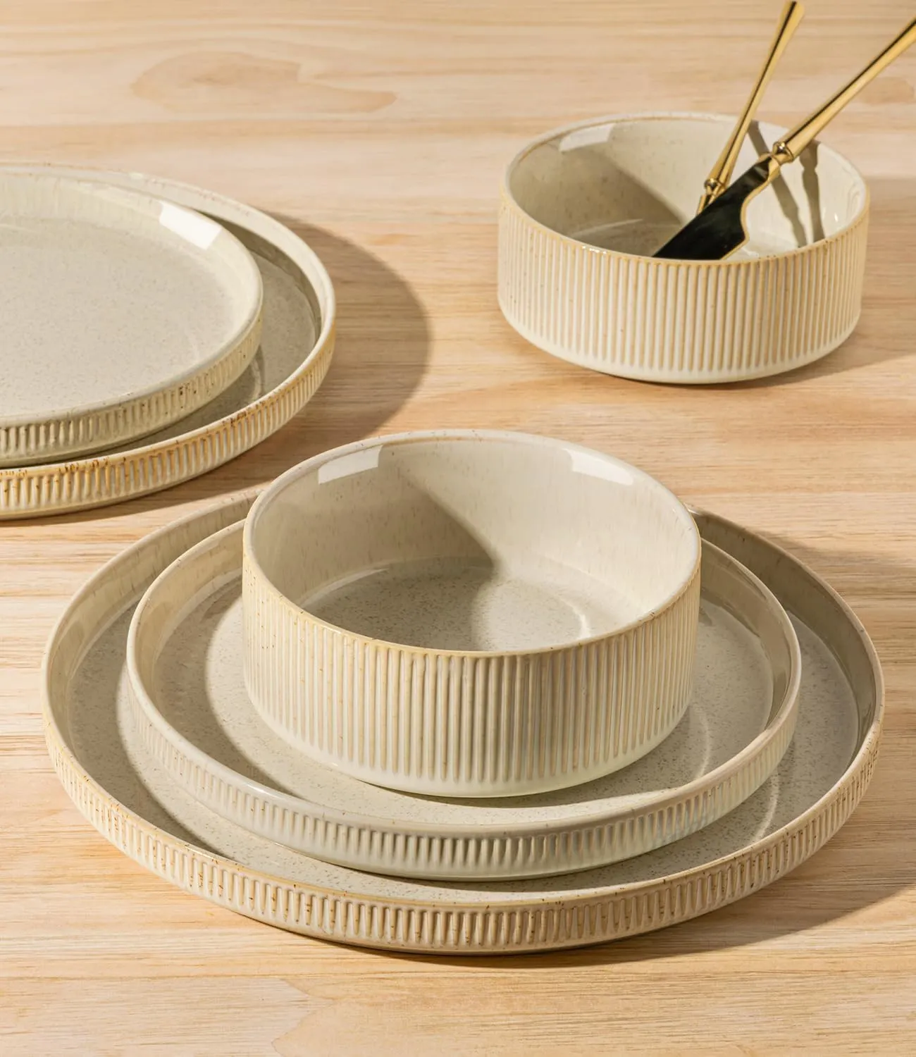 Nordic Ivory ceramic dinnerware set