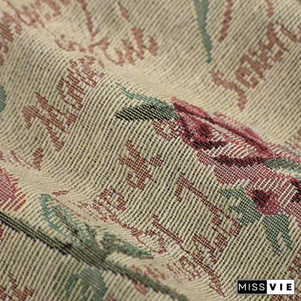 Vintage Rose Print Crop Top