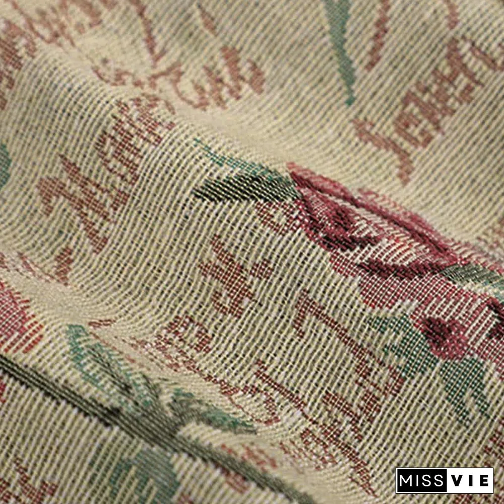 Vintage Rose Print Crop Top