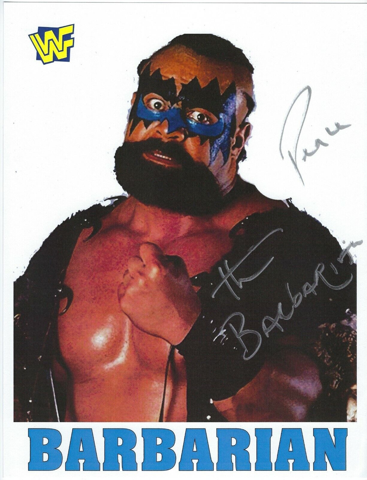 The Barbarian - Wrestling signed Photo Poster painting