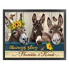 Three Donkeys - 11CT Counted Cross Stitch - 70*60cm - Animal