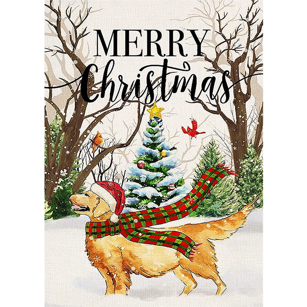

Christmas Snow Dog - Round Drill Diamond Painting - 30*40CM, 501 Original