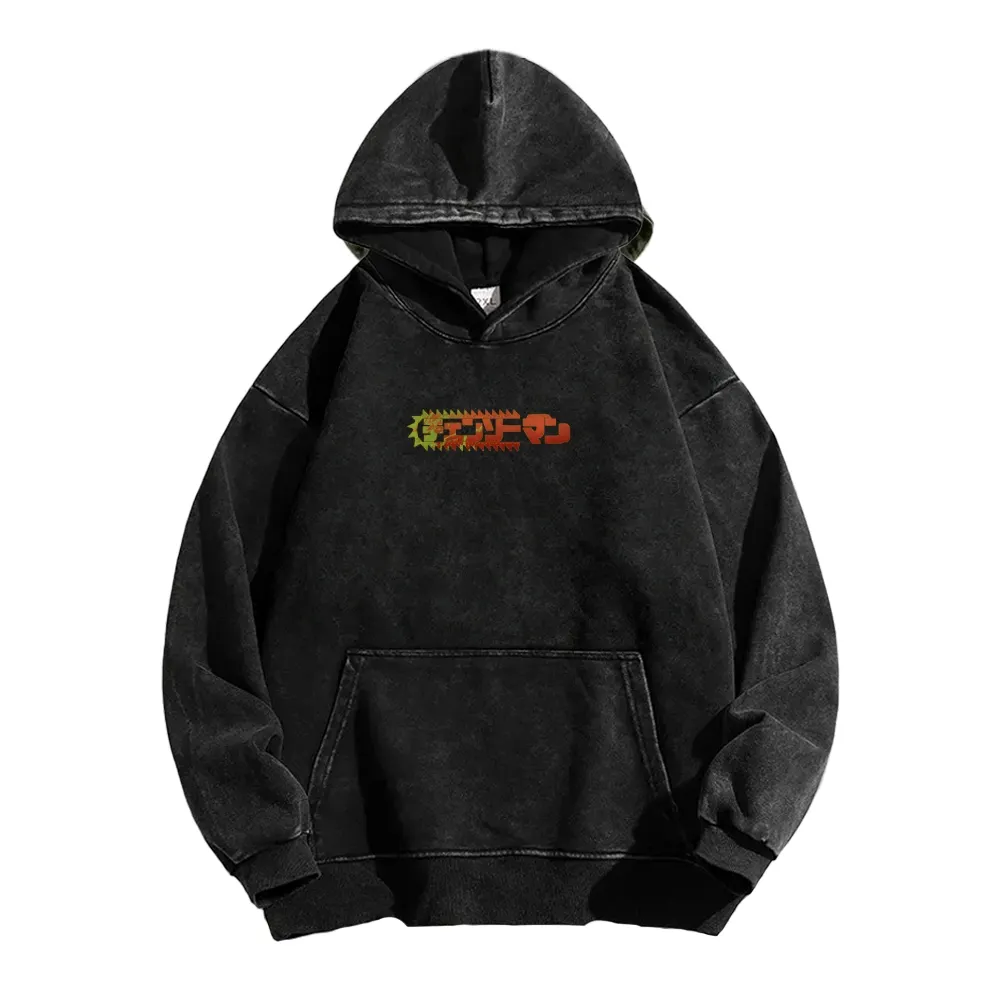 Denji Casual Washed Hoodie | Chainsaw Man