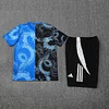 2025/2026 Real Madrid Pre-Match Training Black Blue Shirt+Shorts 1:1 Thai Quality