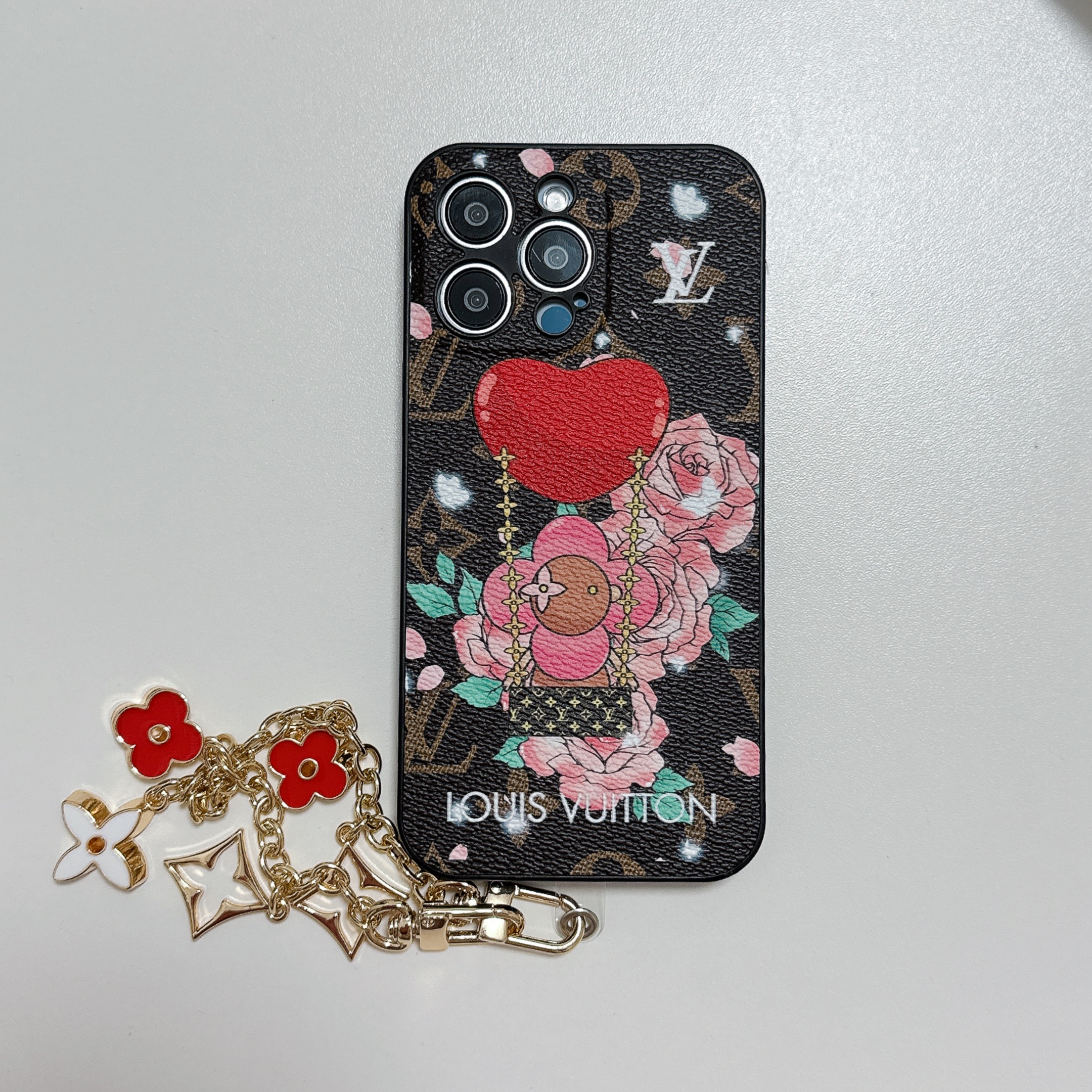 Louis Vuitton Canvas Leather LV Monogram Matching Bracelet Apple iPhone Case ProCaseMall