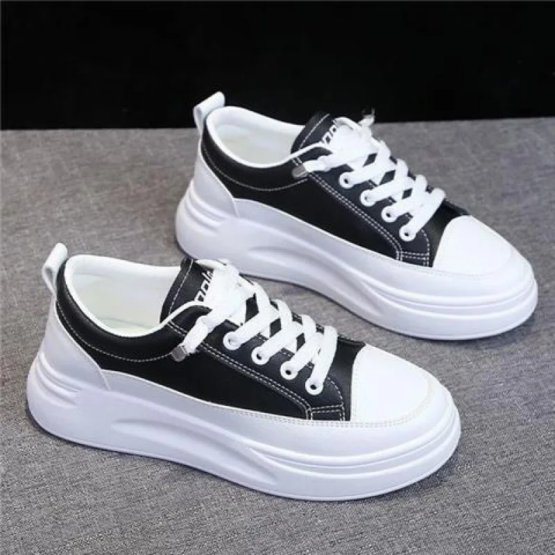 Loukisht Trendy Low-top Women's  Shoes Ins Style White Casual  Shoes Thick Sole 2025 New Spring Web Breathable Flat Summer  Shoes Shoes