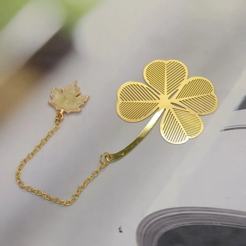 Fashion Brass Gift Hollow Tassel Bookmark