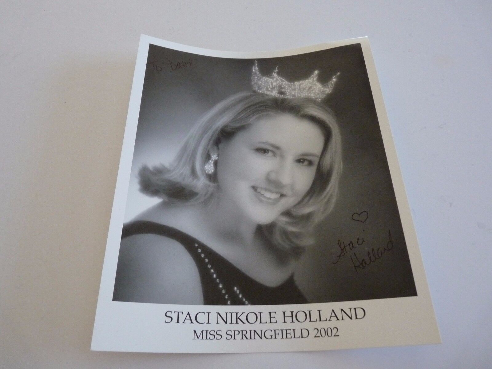 Staci Nicole Holland Miss Springfield , MO 2002 Autographed Signed 8x10 Photo Poster painting