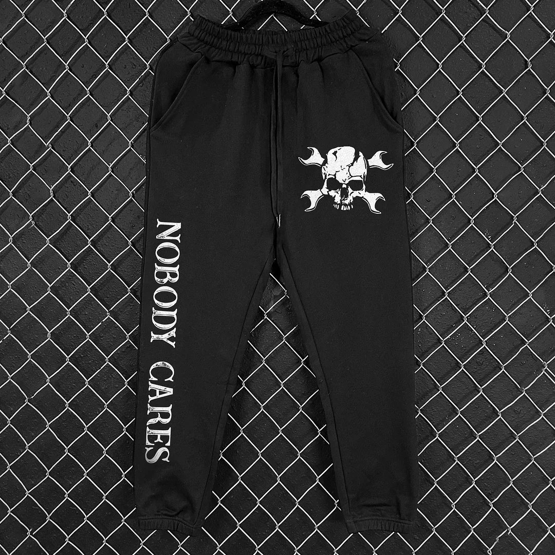 Livereid Nobody Cares Work Harder Print Men's Sweatpants