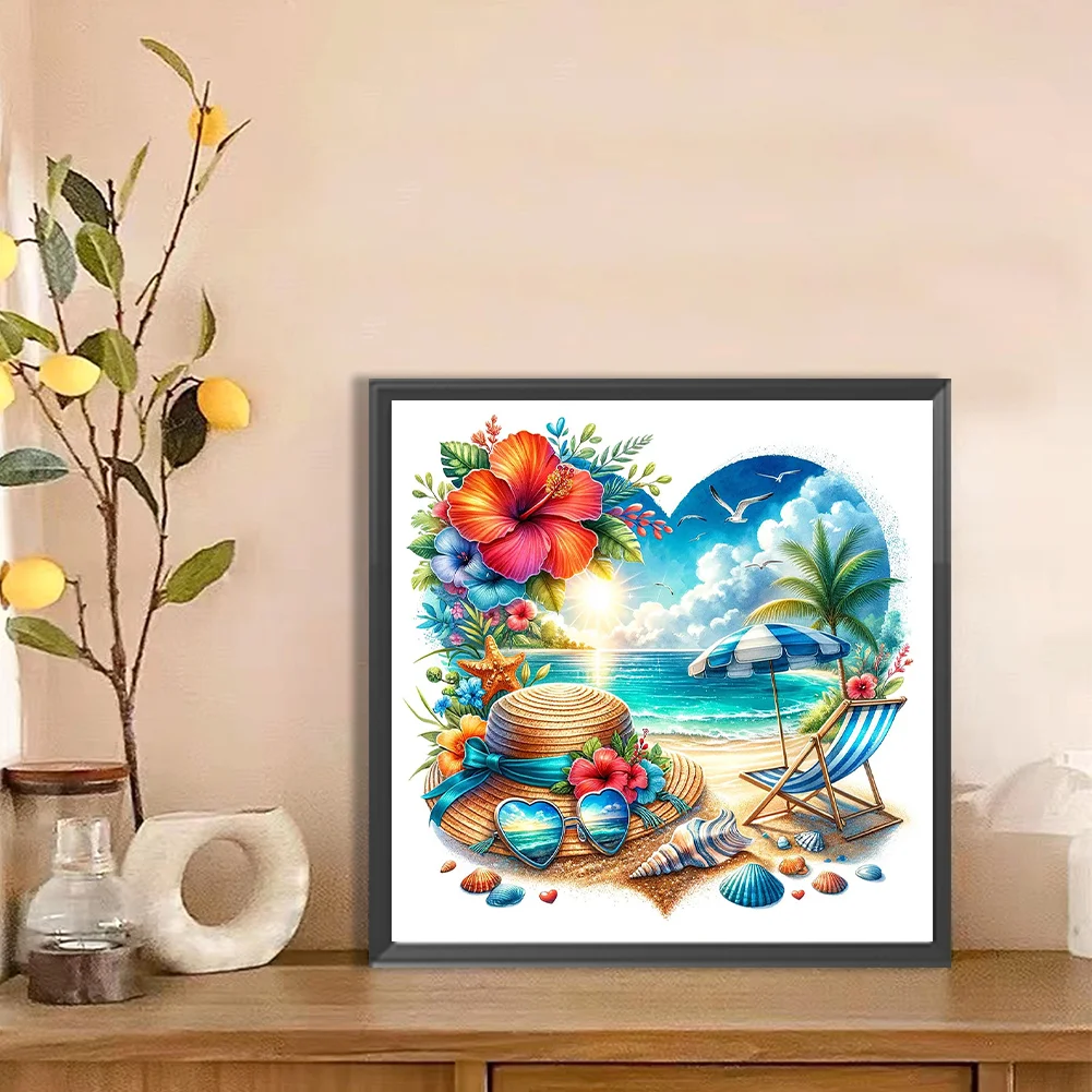 Diamond Painting - Full Round Drill - Summer Beach(Canvas|30*30cm)