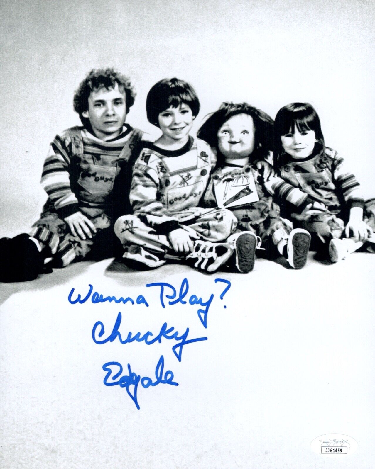 ED GALE Signed CHUCKY 8x10 Photo Poster painting Child's Play In Person Autograph JSA COA Cert